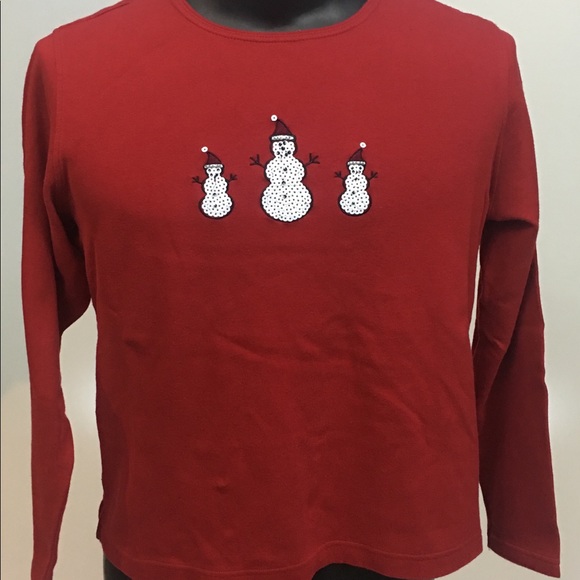Tops - Women’s Snowman Long  Sleeve Shirt